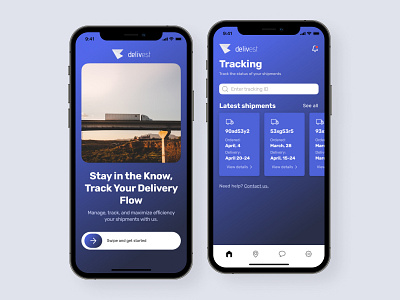 Shipment Tracking App app delivery directpage homepage ios logistics onboard orders registration schedule deliveries shipments track tracking tracking delivery transportation truck ui usability user interface ux
