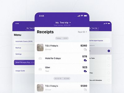 Smart Receipts – iOS/Android App ai android app apple design figma ios app iphone portfolio product design receips receipt redesign smart receipt ux