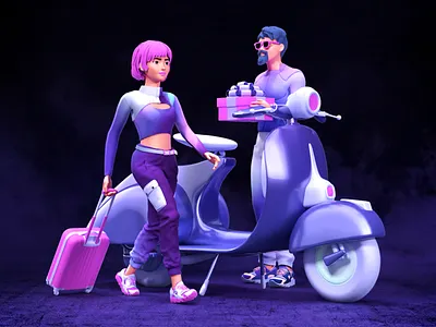 3d Scene 3d 3dart 3dartist 3dcharacter 3ddesing 3dillustration art character cinema4d design icon illustration redshift ui web