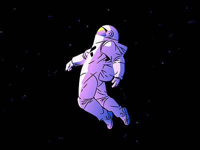 XWP Astronaut Character - Pose 01 astronaut celebration character character designer dancing floating hellsjells helmet illustration illustrator mascot mascot designer product mascot purple space space character