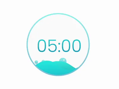 GIF - Bubble Timer animation app blue branding bubble clean design dailyui design figma mobile timer ui ux
