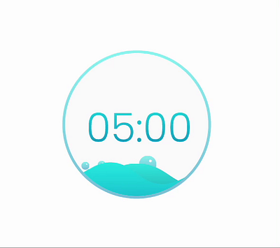 GIF - Bubble Timer animation app blue branding bubble clean design dailyui design figma mobile timer ui ux