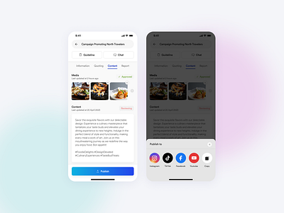 Daily UI 010: Hiip - Publish Content influencer mobile app share ui