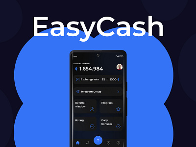 EasyCash: android app android app bank banners dark design income money reward ui ux