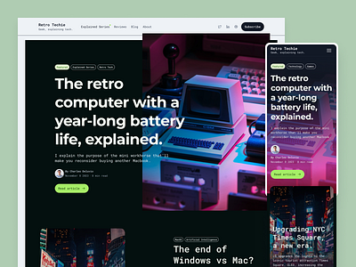 Tech Review Blog – Root blog brutalism brutalist design system featured ghost theme landing page neubrutalism product design responsive retro retro blog tech technology technology blog theme ui design user interface ux wordpress