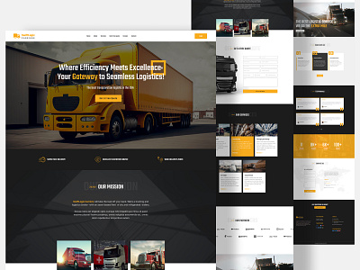 Logistic Company Website Landing Page | Transportation, Shipping cargo landing page cargo website container service website delivery service website design homepage landing landing page logistic company website logistic website shipment service website shipping company shipping service transportation company ui ui design uiux webdesign website