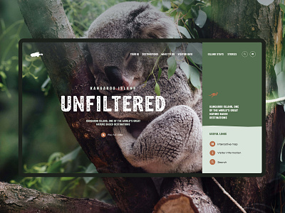 Kangaroo Island Tourism Website australia custom design digital graphic design island nature tourism ui ux website wildlife