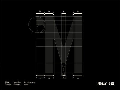 Magyar Posta® brand branding clean design graphic graphic design letter lettering linework logo logotype minimal modern monogram sketch symbol type typography word wordmark