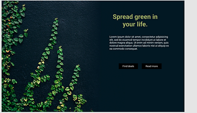 Page design for plants design peace plant ui webdesign