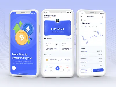 Crypto Trading App app design crypto trading app crypto wallet app cryptocurrency app marketplace app mobile app mobile app design nft nft app nft marketplace trading app ui design ui ux