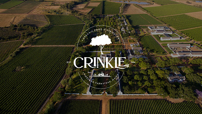 Crinkle Branding | A brand of organic products brand identity branding coat of arms emblem factory farm fruit graphic design graphic designer growing logo organic organic food organic food logo vegetables