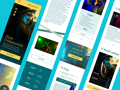 Mobile version for phographer's web-site branding design graphic design typography ui ux