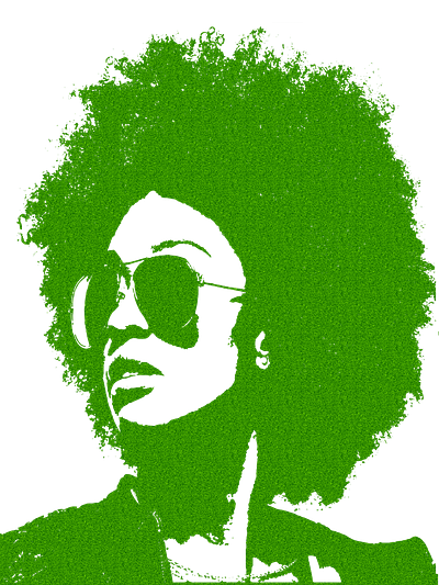 GREEN GLITTER AFRO afro black black woman graphic design green afro green glitter png image