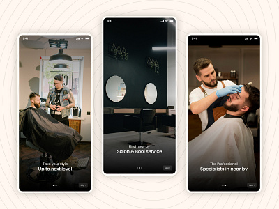 Salon Onboarding Screen app branding design graphic design illustration logo typography ui ux vector