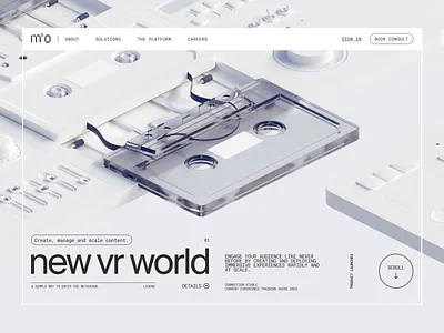 M2O VR project - Web UI Concept ar augmented reality concept design future home page inspiration interface landing page oculus product tech ui ux virtual experience vr web site