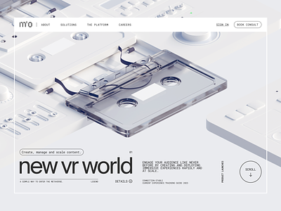 M2O VR project - Web UI Concept ar augmented reality concept design future home page inspiration interface landing page oculus product tech ui ux virtual experience vr web site