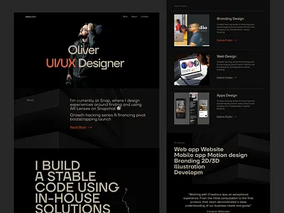 Personal Portfolio Landing page agency branding design graphic design landing page personal website portfolio landing page portfolio website product ui ux web website