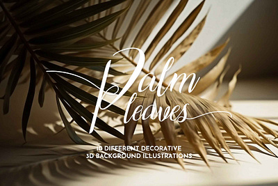 Tender Palm Leaves 3D Backgrounds 3d abstract background beige decoration elegant illustration leaf leaves nature palm palm leaf palm leaves tender wallpaper website