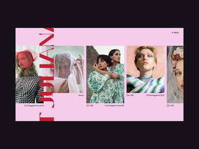 Fashion portfolio exploration art direction design fashion figma layout pink red ui ux web