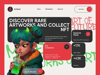 ArtVault - NFT Marketplace app branding coin crypto cryptoart design figma flat game graphic design illustration interface marketplace minimal mobile nft ui ux vector web