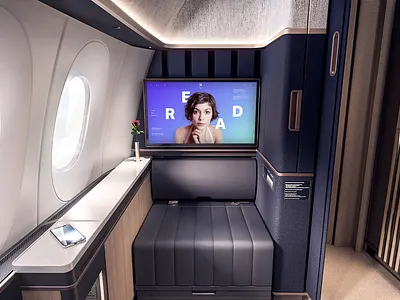 In-Flight-Experience airline cabin design design entertainment first class ife in flight experience interactive interface ui ux
