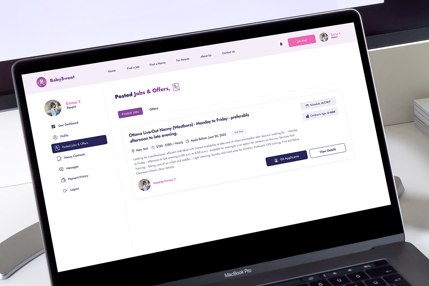 Baby Sweet Platform baby landing page platform system web web app web site website