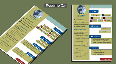 Resume Cv Template Design design figma landingpage resume ui