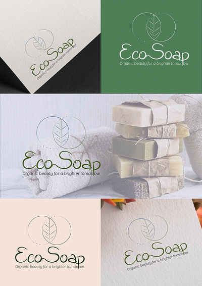 Logo For eco soap shop branding design eco ecosoap graphic design logo shop soap vector
