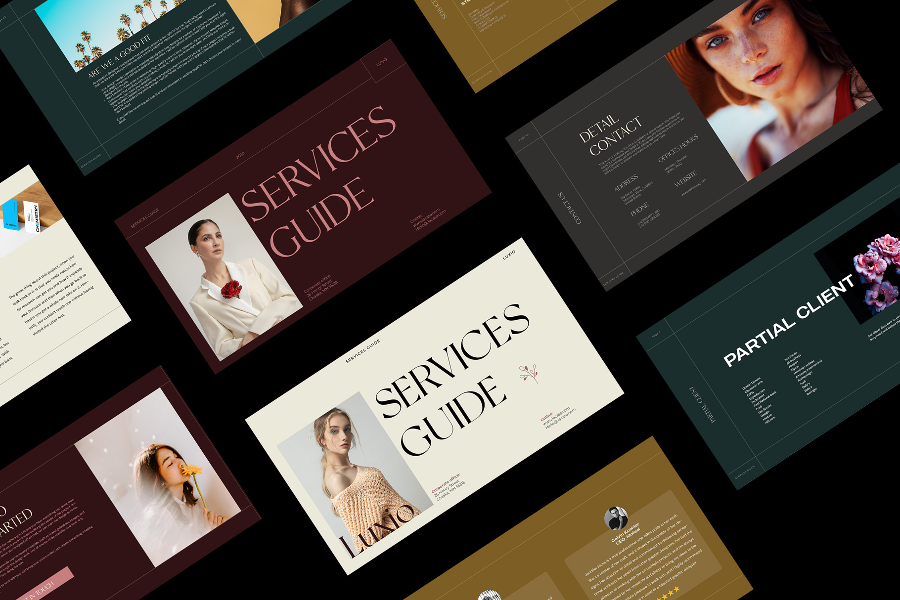 Luxio - Services Guide Template