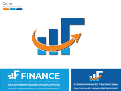 Finance Logo design template brand identity brand logo branding design f f logo graphic design vector