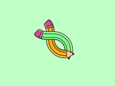 Pencil Rotation animation branding design flat graphic design illustration minimal motion motion graphics ui ux vector web website