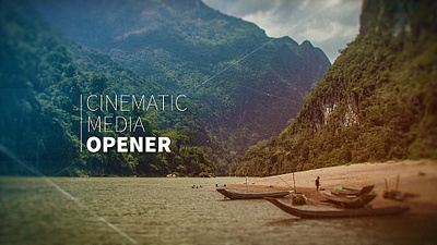 Cinematic Media Opener (AE Template) aftereffects brand broadcast cinematic corporate design event intro logo minimal motiondesign motiongraphics opener pack parallax production promo slideshow social template