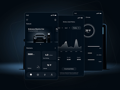 Electric Car Mobile App android app android app design app design dark mobile app dark mobile app design e car e car charging app ev charging app iso app design iso mobile app mobile app mobile app design mobile app ui mobile app ui design product design ui ui design uiux uiux design ux design