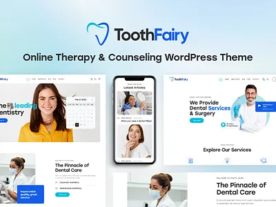 Tooth Fairy - Dentist & Medical Odontologist WordPress Theme blog business design illustration logo web design webdesign wordpress wordpress theme wordpress themes