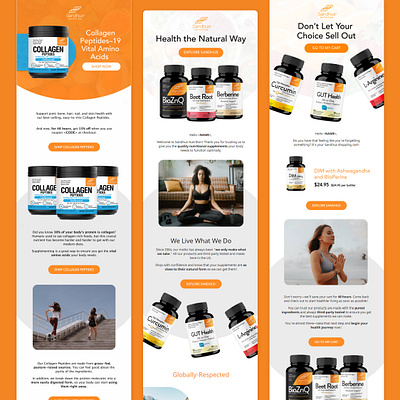 Sandhus Nutrition Email Design branding design email email design graphic design illustration ui ux