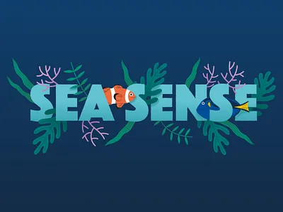 Sea Sense accessibile branding coral disability fish identity illustration logo multi sensory production root studio sea seaweed story the deep theatre tropical typography water