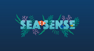 Sea Sense accessibile branding coral disability fish identity illustration logo multi-sensory production root studio sea seaweed story the deep theatre tropical typography water