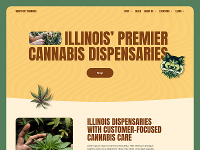 Web Design for Cannabis Shop branding cannabis design ecommerce illustration minimalistic shop uiux webdesign