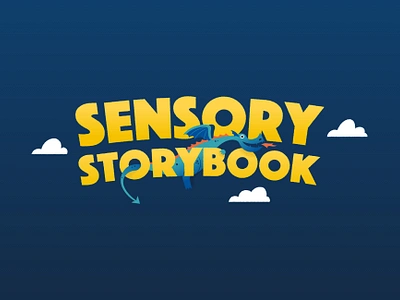 Sensory Storybook accessibility accessible brand branding children clouds disability dragon fun graphic design illustration kids logo root studio sensory story storybook storytime typography