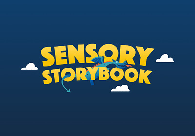 Sensory Storybook accessibility accessible brand branding children clouds disability dragon fun graphic design illustration kids logo root studio sensory story storybook storytime typography