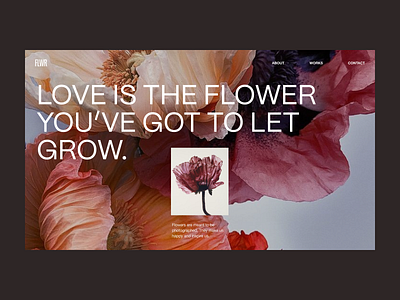 FLWR. Love is... branding co composition design flowers graphic design header logo love poppies typography ui web website