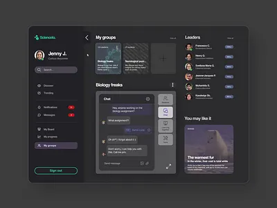 Sciencelo. - User Dashboard animation dashboard interaction ui userinterface webdesign