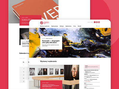 Galeria Sztuki Współczesnej BWA art bwa clean design desktop flat katowice red ui web webdesign