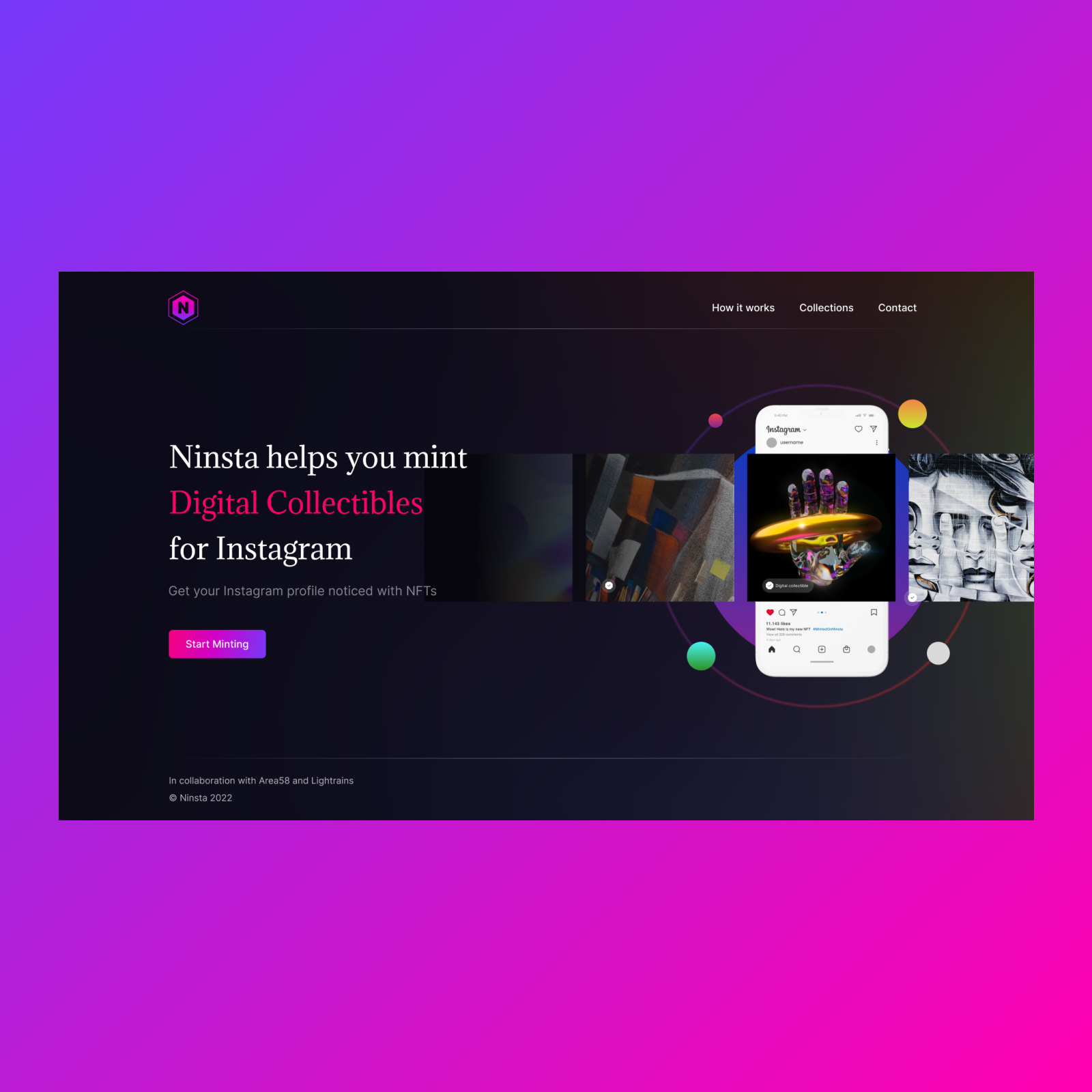 Ninsta Website UI branding design ui ux web design website