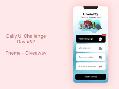 Daily UI Challenge #97 - Giveaway dailyui design ui