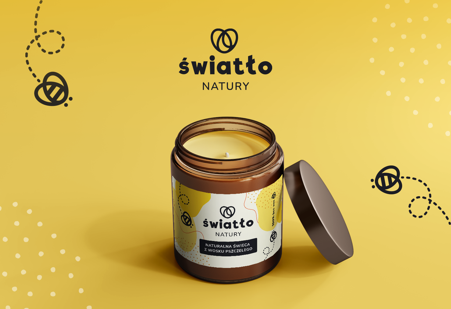 Światło Natury wax candles branding design logo packing ui