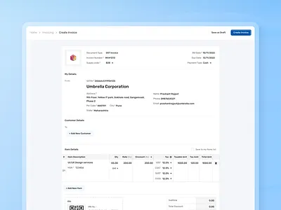 Invoice Builder for Accounting Platform accounting bill constructor bills builder design system digital invoice finance gst gst invoices invoice invoice design invoice form invoice generator invoice template minimal modern online invoice sales sales invoice website