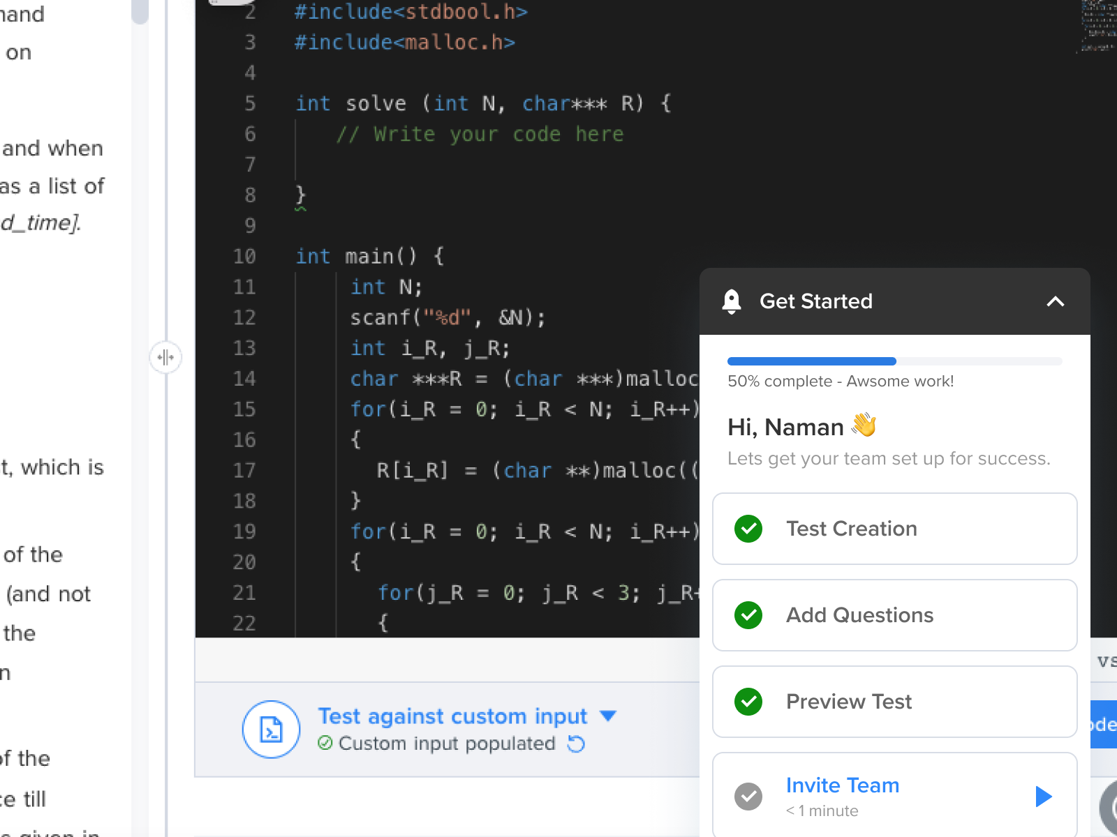 Personalised Onboarding onboarding product design prototype tech hiring