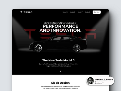Demo Tesla Landing Page (Web View) design figma graphic design ui ui design uiux user experience user interface ux web design website website design