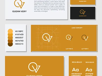 QV monogram app branding design graphic design icon logo vector